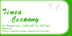 timea csepany business card